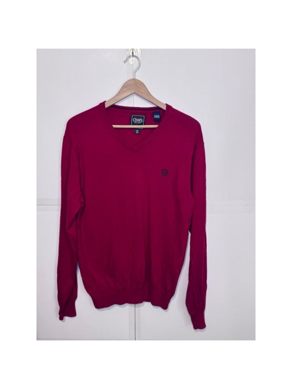 Chaps Cashmere Blend Men's Red Sweater Size M